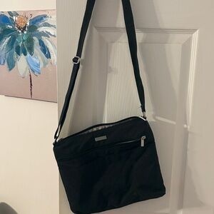 Baggallini Black Crossbody Bag with Silver Accents